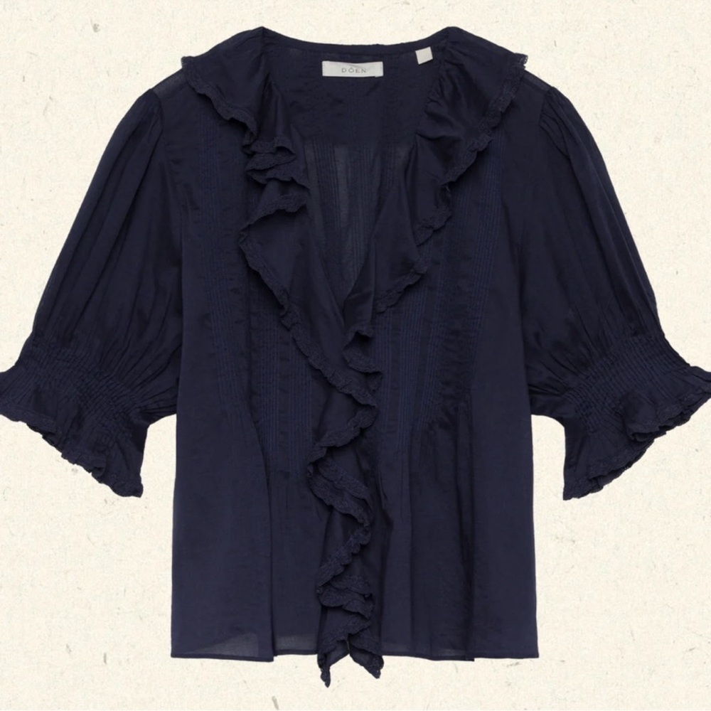 Doen Henri Top in Adriatic Navy Blue - Picture 4 of 9